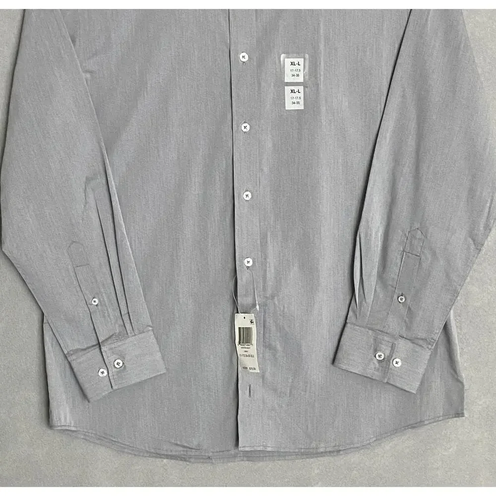 Nick Graham Men's 15.5 32/33 Modern Fit Dress Shirt Grey NEW - Picture 4 of 11
